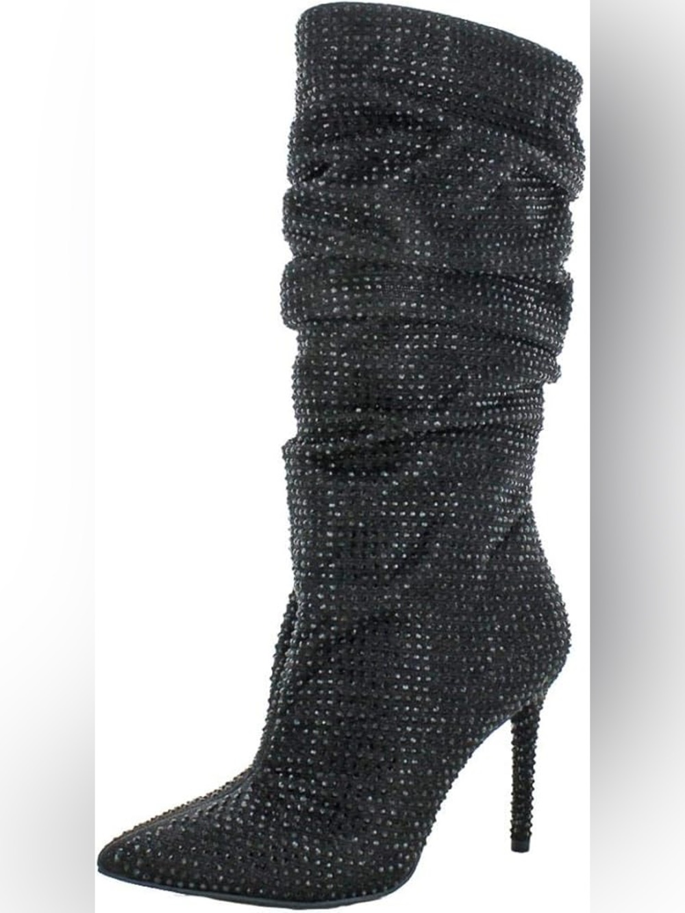 Jessica Simpson Layzer Slouchy Rhinestone Pewter Slouch Stiletto Boot Size 9 NEW